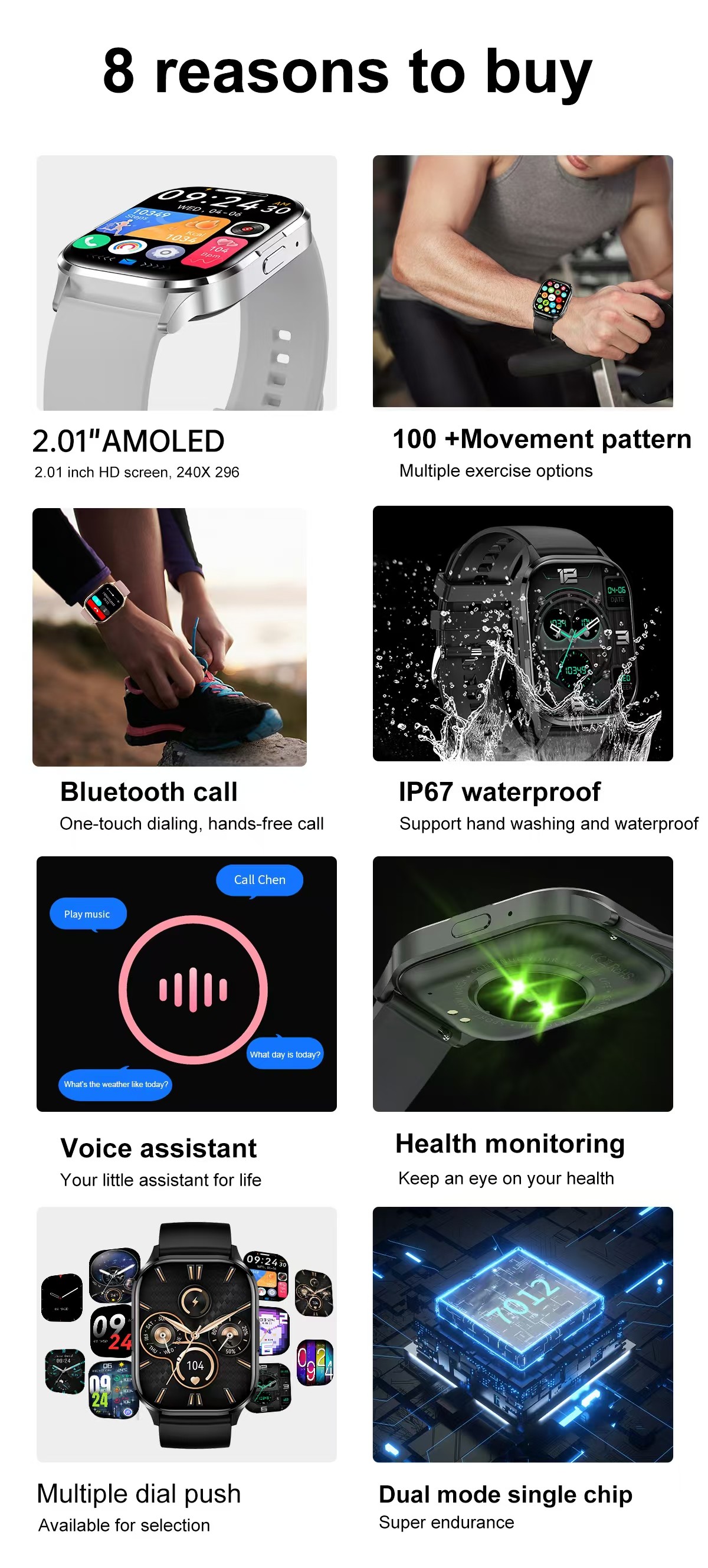 Amoled Screen Men Smart Watch HK21 2.01 inch BT Calling Smartwatch With Weather Forecast