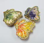 New style hot sale gift trinket boxes enamel jewelry box butterfly jewerly box