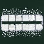 Custom Glitter Heart-Shaped White Lucency Nail Art Glitter Using Ritual Winter