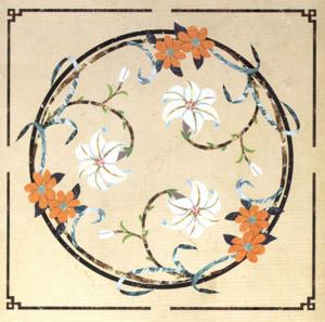 Wholesale Parquet, natural stone parquet, engineered stone water jet medallion from china suppliers