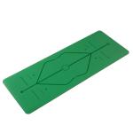 Natural Rubber Yoga Mat, Body alignment lines Non-Slip Fitness pad 5mm Excercise
