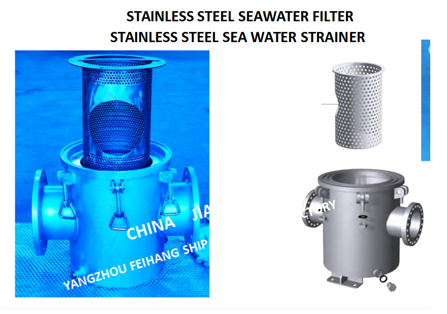 Straight Through Seawater Filter, Straight Through Type Suction Coarse Water Filter Material: Carbon Steel Galvanized
