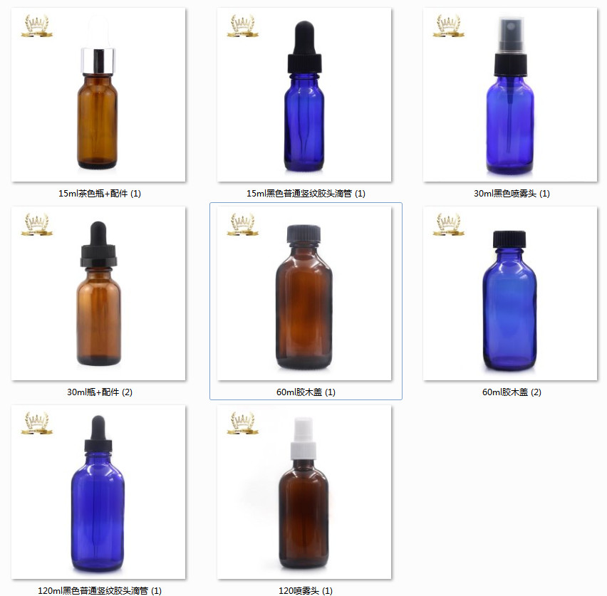 15ml Boston Glass Bottles Clear Round Color Logo Customized For Massage Oil