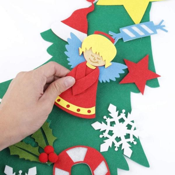 Wall Hanging Felt Christmas Tree Decoration , DIY Christmas Tree Sets With