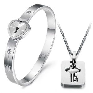 Wholesale Tagor Jewellery Super Quality 316L Stainless Steel couple Bracelet Bangle TYGB063 from china suppliers