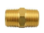 3/4" X 3/4" Brass Hex Nipple , 250F Npt Male Thread For Pipe