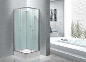 China Fitness Halls 800 X 800 Glass Shower Cabin With Silver Aluminum Frame on sale