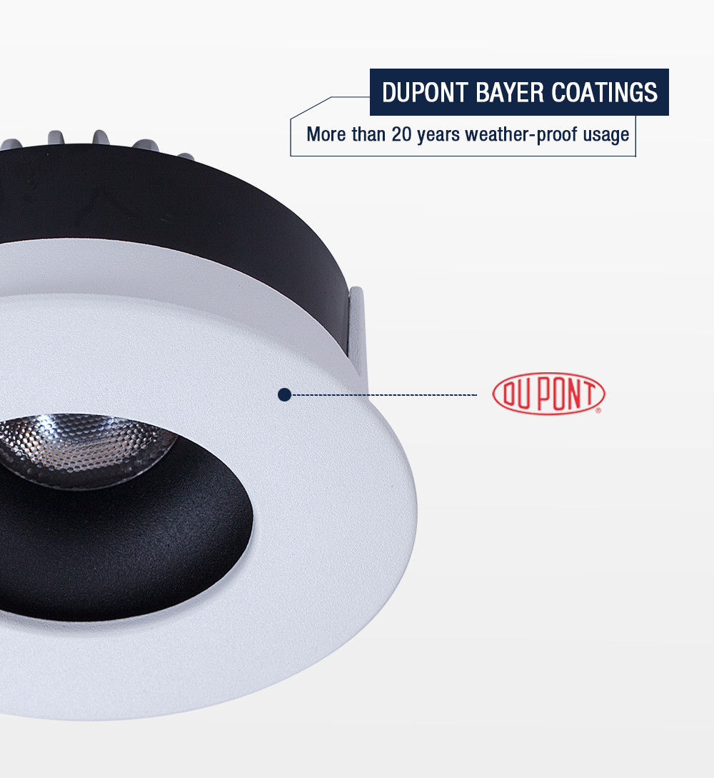 ROHS Indoor CCT Adjustable Downlight , Practical Recessed COB Downlight