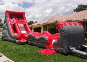 Wholesale Rent Inflatable Water Slides Kids Jumping Bounce Red PVC Large Inflatable Water Slides from china suppliers