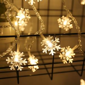 Wholesale Christmas Lights Snowflake LED Fairy Lights Battery Operated Waterproof for Xmas Garden Patio from china suppliers