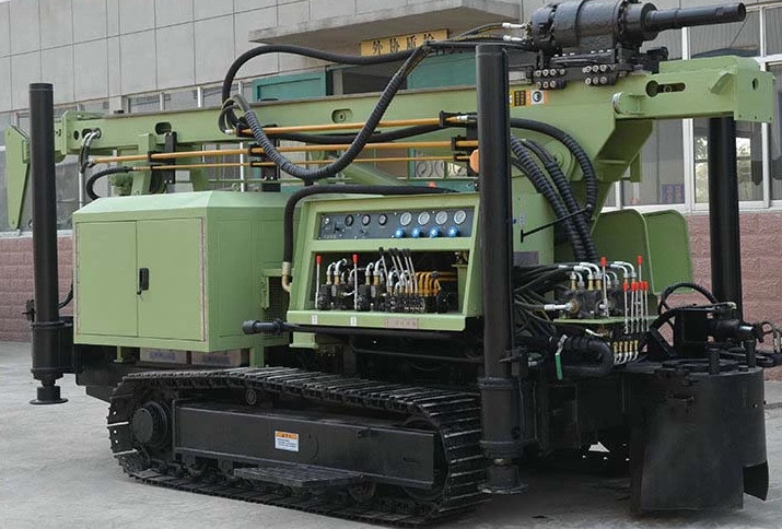 Green Pile Drilling Machine / SLY485 200 Meter Rock Drilling Rig High Speed Crawler Mounted