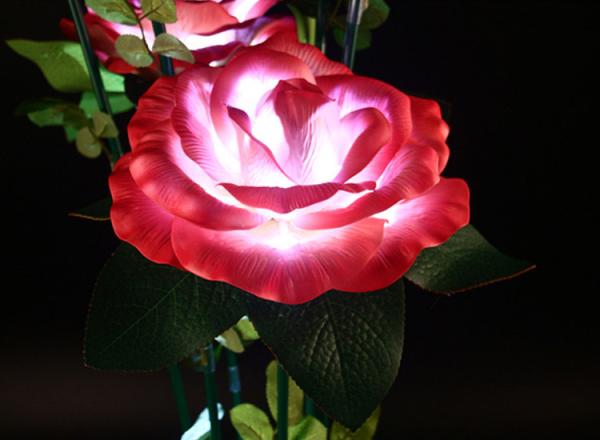 LED Simulation EVA Rose Lights lawn flower lamp Garden courtyard beautiful