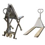 1000kg Manual Scissor Lift Tables High Lift Pallet Truck For Factory
