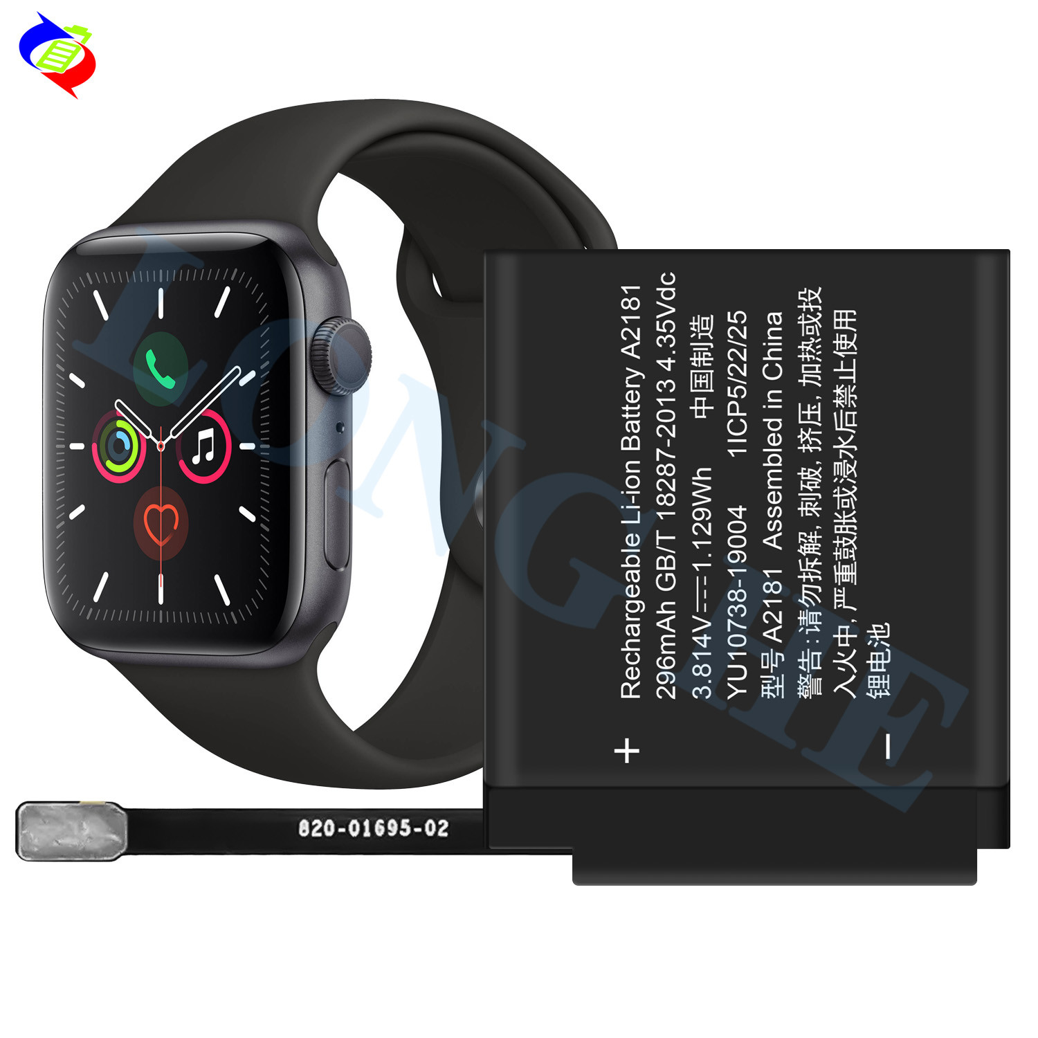 Battery A2181 is suitable for Watch Series 5 44mm 3.78V 296mAh watch battery