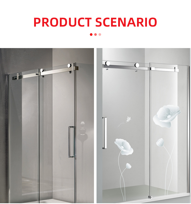 Upgrade Your Bathroom Decor with Our Glass Frameless Sliding Shower Door Hardware Kit