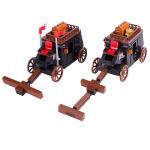 ABS children gifts medival emperor soldier figures military carriage building