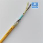 6 Cores Multi Mode Spiral Armored Fiber Cable 6.5mm Orange PVC Rodent Resistant
