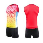Printed Badminton Uniform Suit For Men And Women Sleeveless Volleyball Uniform