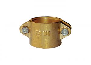 Wholesale Forged Brass Hose Clamps Double Piece With Stainless Steel Screw Lock from china suppliers