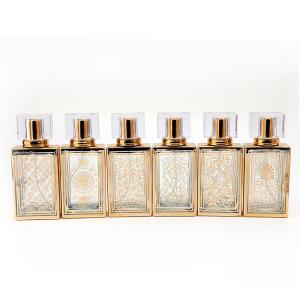 Wholesale 50ml Electroplated Square Perfume Bottle Subpackage Empty Bottle Wholesale Glass Bottle Perfume Spray Glass Bottle from china suppliers