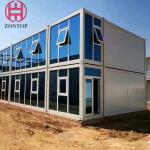 Zontop Luxury Modern Glass Curtain Container House Prefab Houses 4 Bedrooms