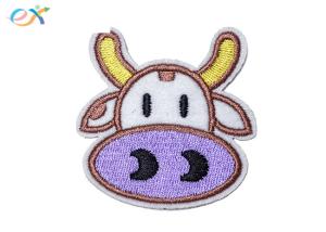 Wholesale DIY Custom Felt Twill Fabric Animal Giraffe Cow Embroidery Patch For Kids Jacket from china suppliers