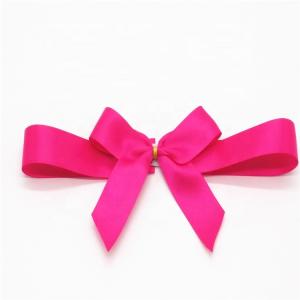 Wholesale Rose Red Color Satin Ribbon Bow , Smooth Surface Gift Wrap Flower Ribbon from china suppliers