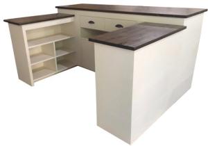 Wholesale Custom Made Retail Checkout Counter Retail Cash Desk Contemporary Design from china suppliers
