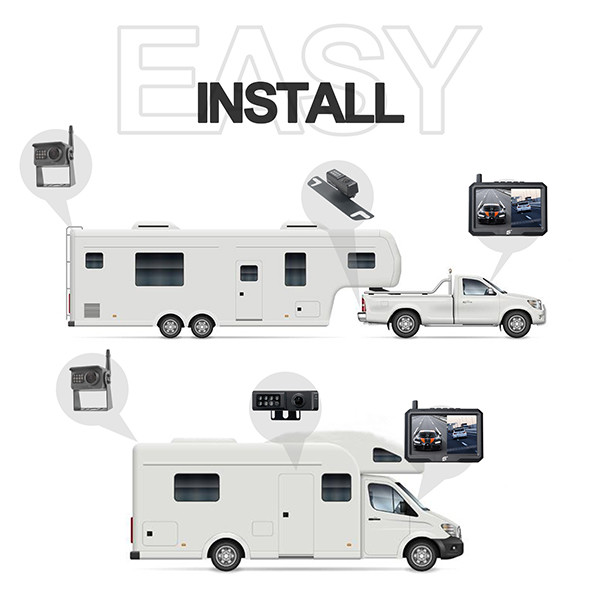 26DB Night Vision Car Camera System Wireless Digital Signal System