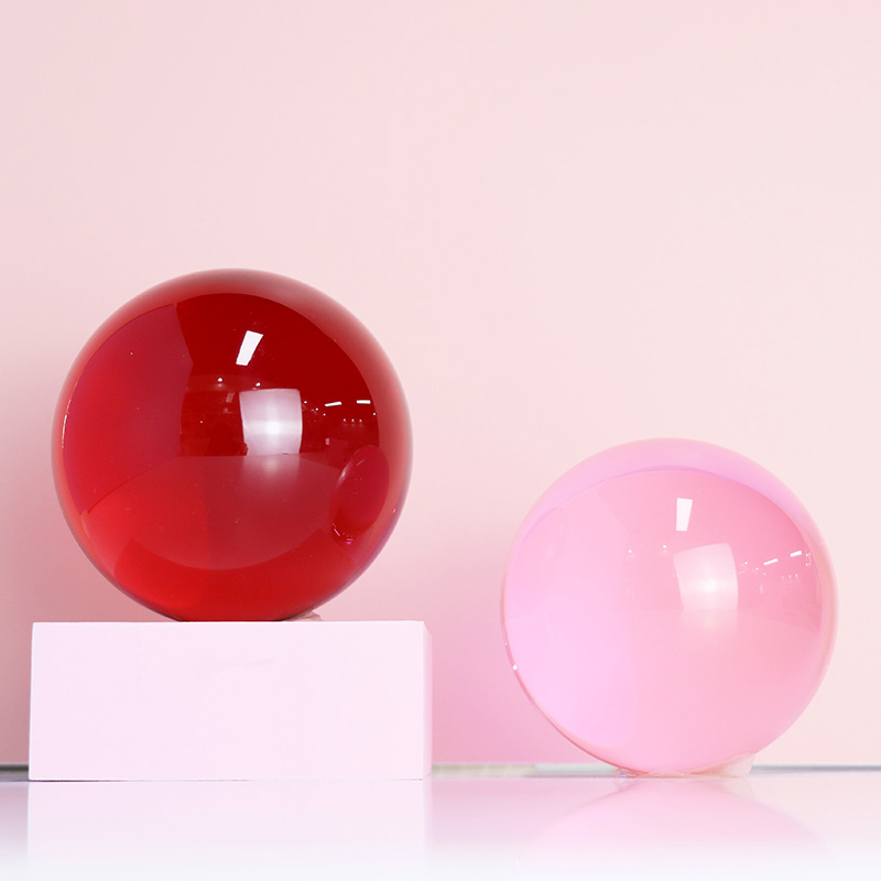 Factory wholesale colored solid resin ball 70mm/80mm/90mm/100mm transparent clear acrylic balls