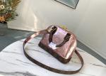 Sliver Shell Vernis Leather Womens Luxury Handbag Zipper Open