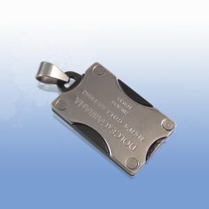 Wholesale 316L Stainless Steel Rectangle Square Shaped Necklace Pendant LPS0142-2 from china suppliers