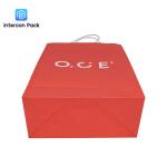 210g Twisted Handle Kraft Paper Bags Red Color Printing 12.99x8.66x3.94 inch
