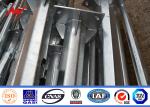 Galvanized Round Tapered 6m Outdoor Light Poles Painting with Single Cross Arm