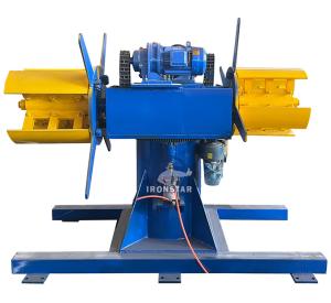 Wholesale 5 ton 500mm width double head hydraulic decoiler with car from china suppliers