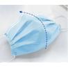 Buy cheap Bacteria Proof Non Woven Disposable Mask , Disposable Blue Mask Soft Lining from wholesalers