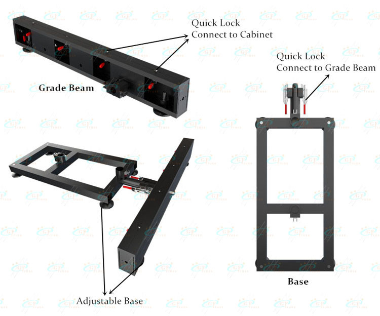 Light Weight 0.64m Length LED Screen Truss With Counterbalance Arm