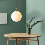 Home CRI Ra70 Diameter 15 / 20 / 25cm Glass Ball Hanging Lights