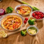 Plastic Lids Round Foil Trays 650ml Aluminum Foil Pan