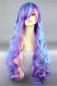 Wholesale Colorful Curly Natural Looking Synthetic Wigs Women Non Flammable from china suppliers