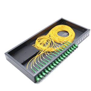 Wholesale 1*16 Black Rack Mount Fiber Optic Plc Splitter from china suppliers