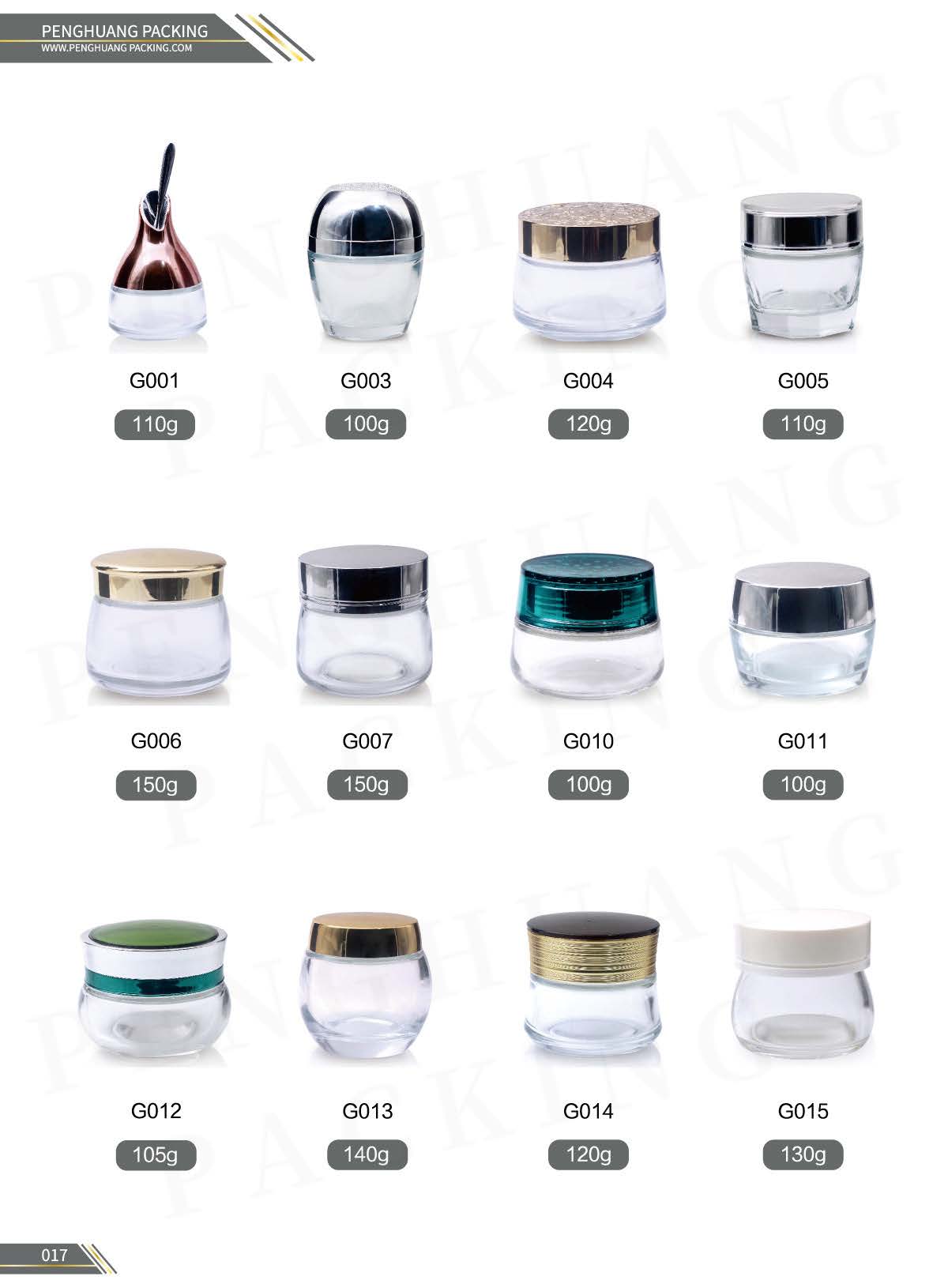 Factory Price Wholesale Clear Cream Cosmetic Container Glass 50ml Cosmetic Jar