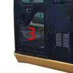 Bending Resistant CATERPILLAR Cab Glass For Diggers OEM Left Door Lower Position