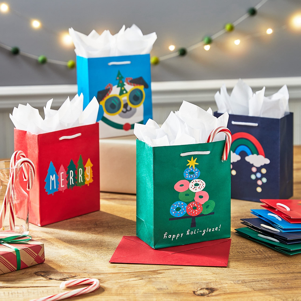 Eco Surprise Paper Bag Perfect for Business Shopping Needs Cute Cartoon Animal Design