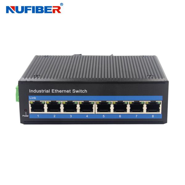 Din Rail Mount Gigabit POE Industrial Ethernet Switch 8*10/100/1000Mbps UTP Port