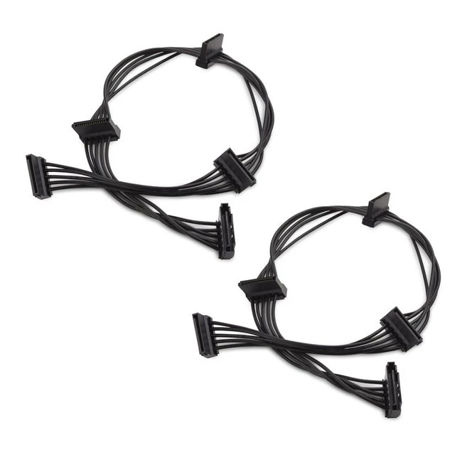 PWM Fan Cable Splitter 4 Pin Adapter Cable Black Sleeved Braided Fan Power Extension Cable 4pin Female Male to 1*4pin 90cm PVC