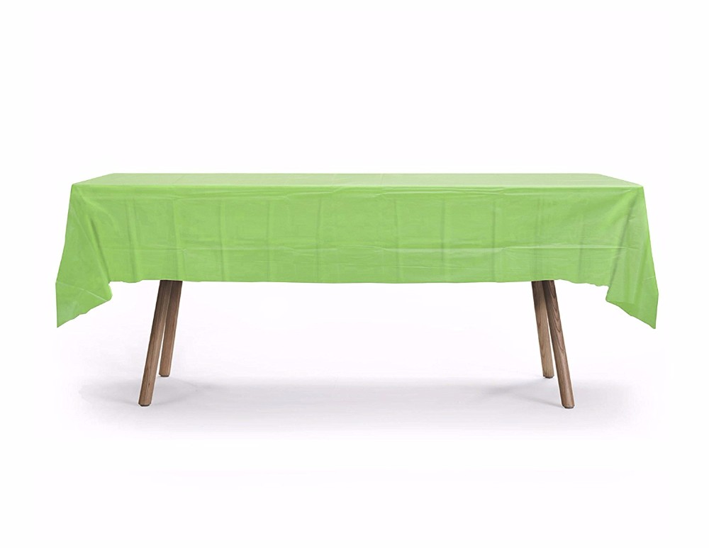 Solid Color Disposable Plastic Tablecloths , Heavy Duty Disposable Table Covers