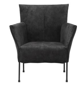 Wholesale Comfortable Metal Legs Black Leather Dining Armchair With Upholstery Dc-7383 from china suppliers