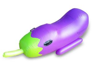 Wholesale Cute Inflatable Eggplant Floating Island Swimming Pool Purple Color from china suppliers