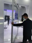 Slim Frame Aluminum Pivot Door Tempered Clear Glass Entrance Pivot Door